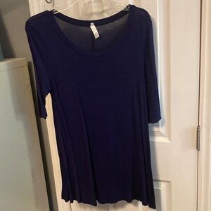 Heathmoor Classic Navy Long Sleeve Top Size M